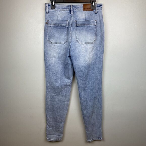 Judy blue jeans women's 5 | 27x31 light wash cargo jogger jb88691 no string - Picture 3 of 15